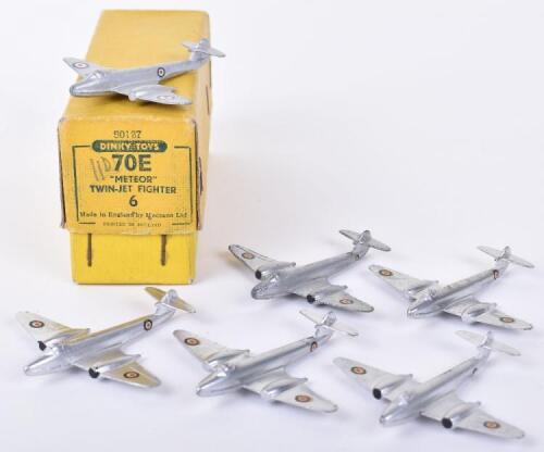 Dinky Toys 70E Six “Meteor” Twin Jet Fighters in Trade box,