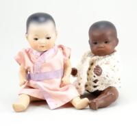 A.M &lsquo;Ellar&rsquo; oriental bisque head baby, German circa 1910,