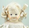 Wax over composition shoulder head doll, German circa 1860, - 2