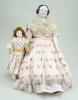 Early glazed china shoulder-head doll, German circa 1850,