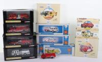 Corgi toys fire service-related boxed die-cast models