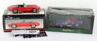 Two 1:18 scale Auto art diecast boxed models
