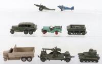 Selection of play worn Dinky Toys Military diecast models