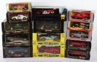 Quantity of Burago Mixed scale Diecast boxed model cars,