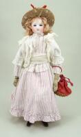 Madame Barrois bisque shoulder head fashion doll, French circa 1875,