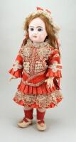 Tete Jumeau bisque head Bebe doll, size 9, French circa 1890,