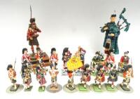 Scottish figures: eight 65mm scale in resin by Sculptures UK