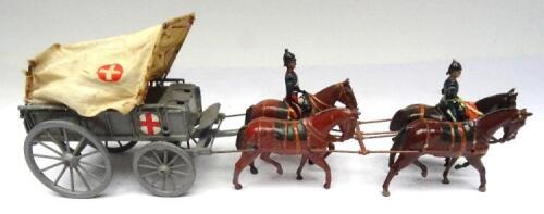 Britains set 145, Royal Army Medical Corps four horse Ambulance Wagon