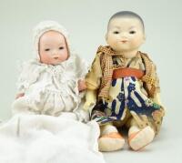 A.M &lsquo;Ellar&rsquo; all original oriental bisque head baby, German circa 1910,