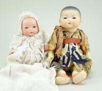 A.M ‘Ellar’ all original oriental bisque head baby, German circa 1910,