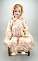 Large Simon & Halbig 1079 bisque head doll in original clothes, German circa 1910,