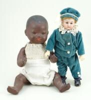 A.M 351 black bisque head baby, German circa 1915,