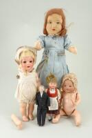 Six various dolls including Simon & Halbig 126 doll,