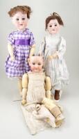 Two A.M 390 bisque head dolls, German circa 1910,