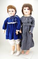 A.M 390 bisque head dolls, German circa 1910,