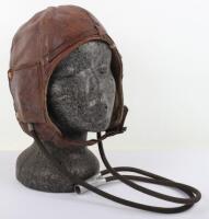 Early 1920’s Period Leather Flying Helmet Retailed by Austin Reed