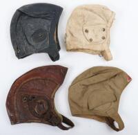 4x WW2 Period Flight Helmets