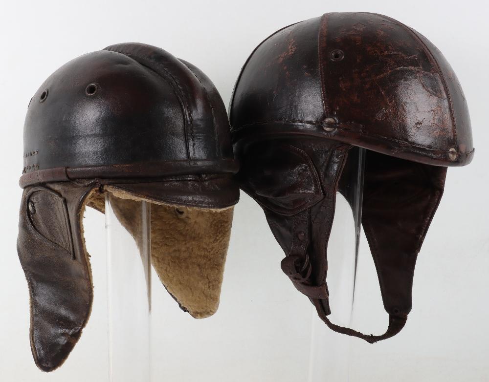 French Aviators / Motorists 1930's Leather Crash Helmet French Aviators / Motorists 1930's Leather Crash Helmet