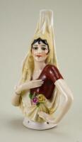 Fine large glazed china Spanish Dancer half-doll,