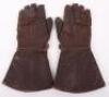 Pair of Brown Leather Aviators Gauntlets