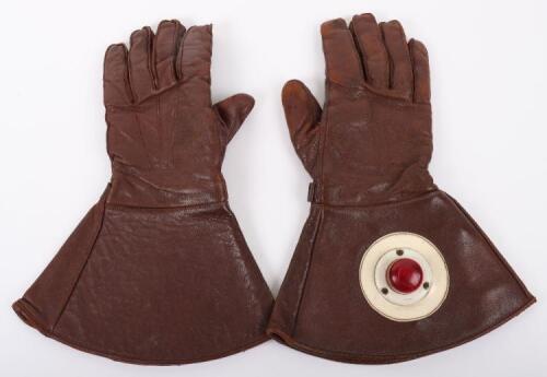 Pair of British Leather Aviators Gauntlets