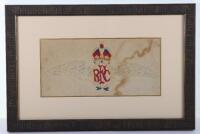 Framed Royal Flying Corps Embroidery