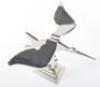 Chrome Desk Model of a Stork in Flight - 2