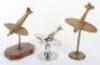 3x Desk Models of WW2 Fighter Aircraft Including Spitfire - 2