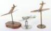 3x Desk Models of WW2 Fighter Aircraft Including Spitfire - 3