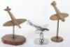 3x Desk Models of WW2 Fighter Aircraft Including Spitfire - 4