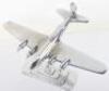 Heavy Plated Brass Desk Model of a WW2 Four Engine Bomber Aircraft - 4