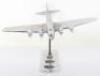 Heavy Plated Brass Desk Model of a WW2 Four Engine Bomber Aircraft - 5