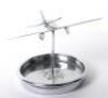 Desk Ashtray with Model of a WW2 Dive Fighter Bomber in Flight - 3