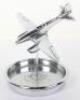 Desk Ashtray with Model of a WW2 Dive Fighter Bomber in Flight - 4