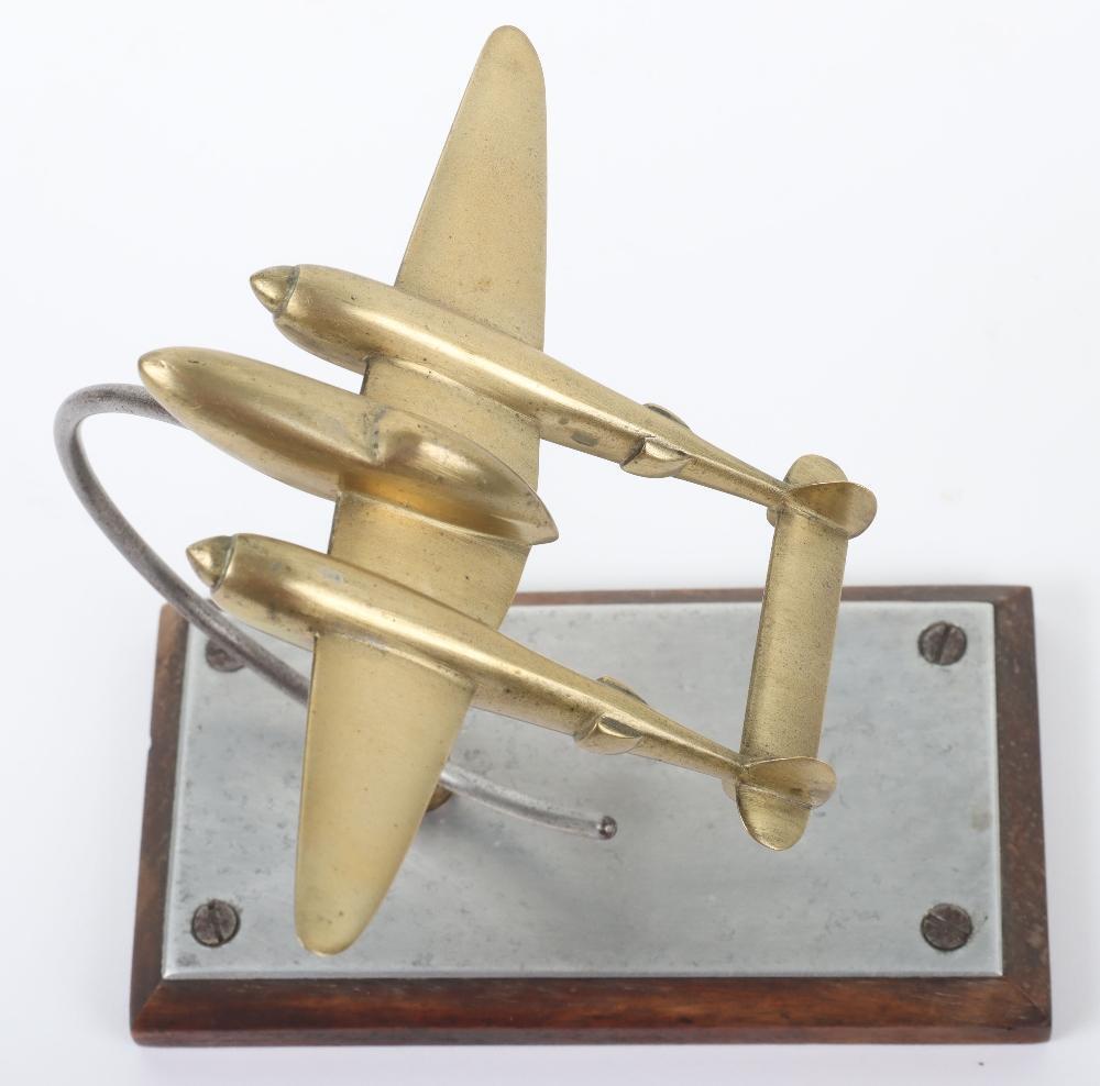 Desk Model Lightning Desk Model of a P-38 Lightning Fighter Bomber Aircraft