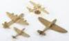 4x Brass Models of WW2 Aircraft - 2