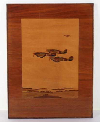 WW2 Royal Air Force Parquetry Plaque