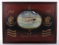 Hand Painted 5th Squadron Royal Flying Corps Commemorative