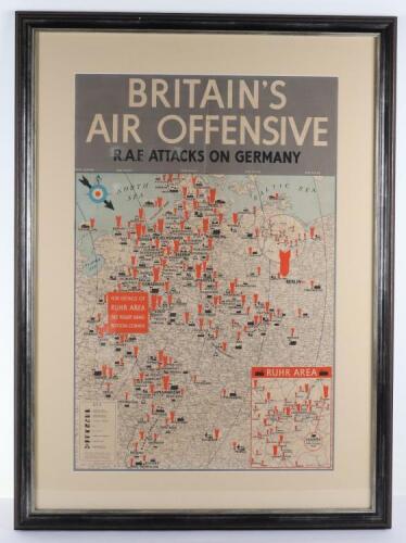 Original Wartime Poster &ldquo;BRITAIN&rsquo;S AIR OFFENSIVE &ndash; RAF ATTACKS ON GERMANY&rdquo;