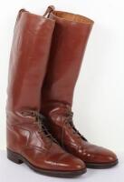 Pair of Vintage Brown Leather Officers Boots