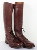 Pair of Vintage Brown Leather Officers Boots