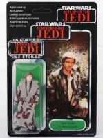 Palitoy General Mills Star Wars Tri Logo Return of The Jedi Han Solo (In Trench Coat) Vintage Original Carded Figure
