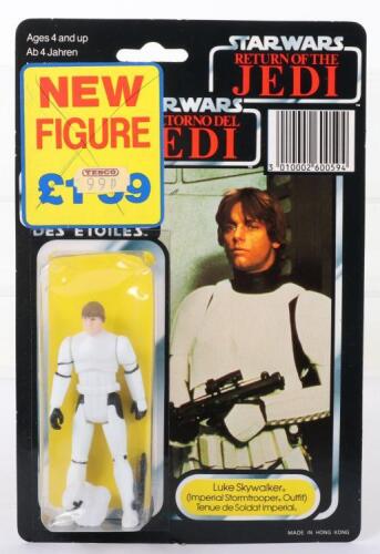 Palitoy General Mills Star Wars Tri Logo Return of The Jedi Luke Skywalker (Imperial Stormtrooper Outfit) Vintage Original Carded Figure