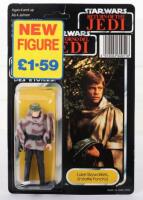 Palitoy General Mills Star Wars Tri Logo Return of The Jedi Luke Skywalker (in Battle Poncho) Vintage Original Carded Figure