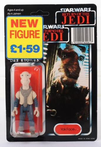 Palitoy General Mills Star Wars Tri Logo Return of The Jedi Yak-Face Vintage Original Carded Figure