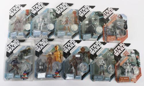 Hasbro Star Wars Concept 30th Anniversary R M Quarrie Figures with collectors coins