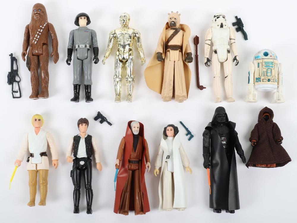 Twelve Loose First Wave Vintage Star Wars Figures