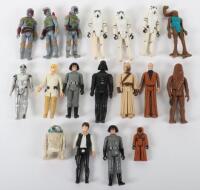 Eighteen Loose First/Second Wave Vintage Star Wars Figures