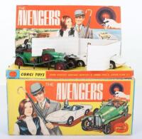 Corgi Toys The Avengers Gift Set 40, containing scarce Steeds Bentley, green body