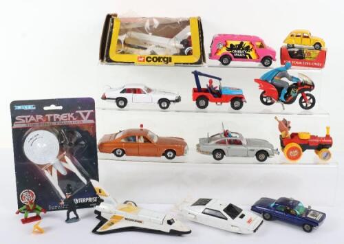 Quantity of Unboxed Corgi Toys Tv/Film related model vehicles,